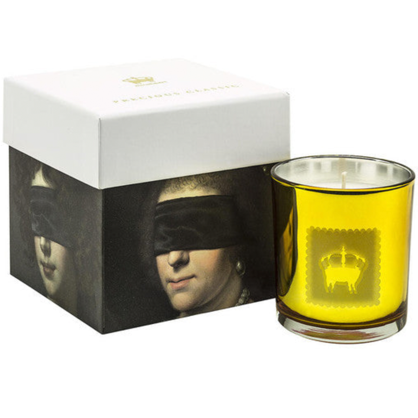 Mineheart Precious Cashmere Candle in Metallic Gold glass Jar